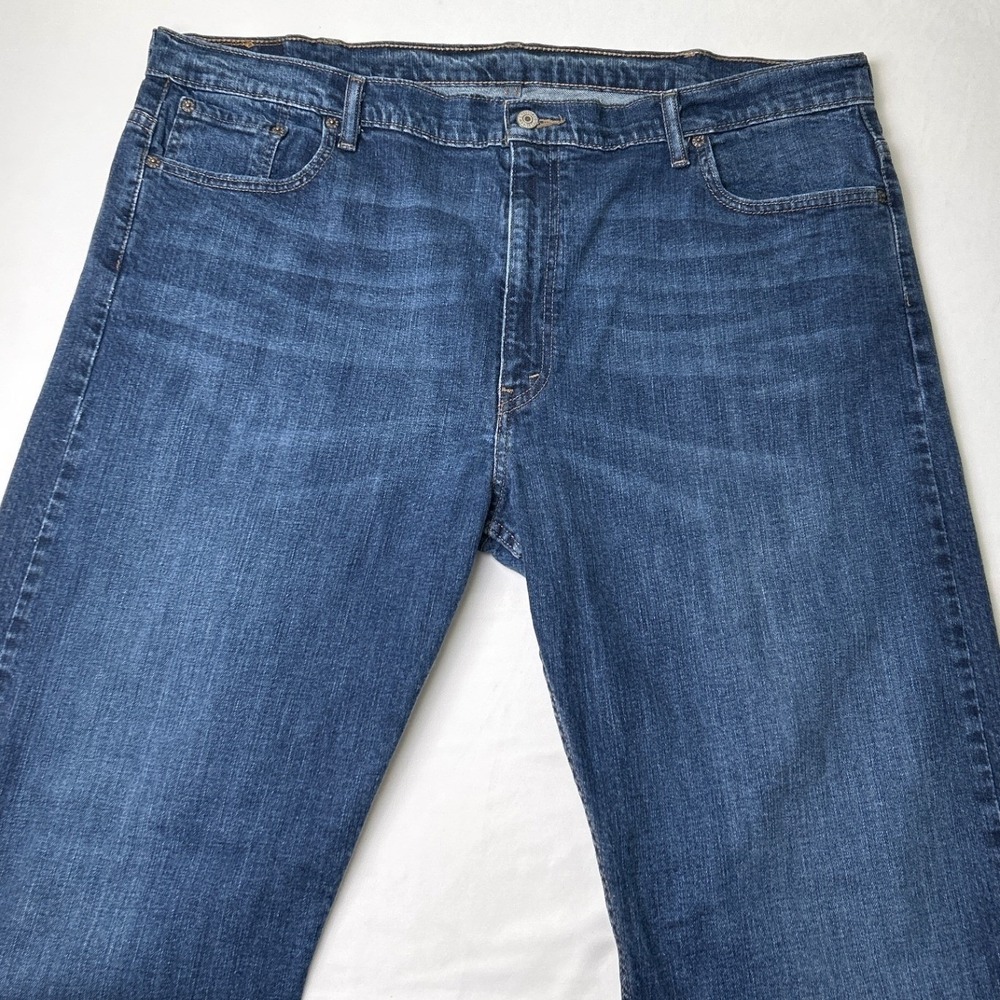 Levis Mens 569 Loose Straight Fit Denim Jeans Size 42x32 Medium Wash Blue Casual - Picture 3 of 11